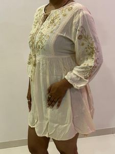 Embroidered Mini Dress