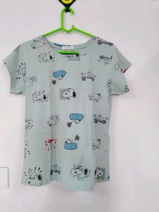 Snoopy Graphic Print T-Shirt