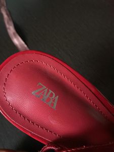 100% Zara Authentic Red Bow Heels