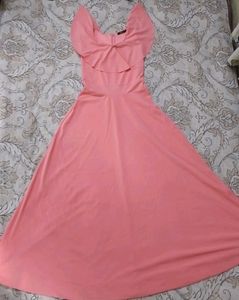Peach Ruffled Dress