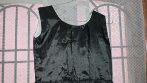 Black Heavy Designer Gown With Coat For Girls