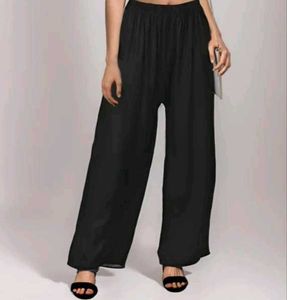 Women Regular Fit Black Viscose Royon Trousers