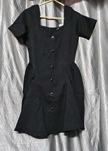 Chic Black Button-Down Dress