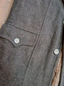 Elegant Charcoal Wool Coat