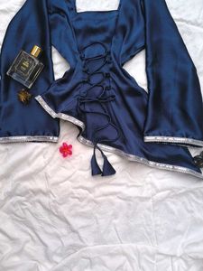 Y2k Corset Assymetrical Festive Kurti💙