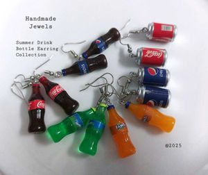 Cool Girl Summer Drink Bottle Earrings⛱️🌊