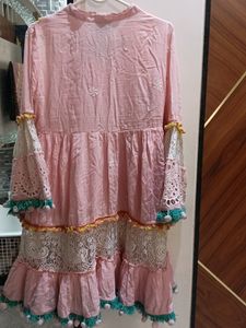 knee length frock with Dora work on front