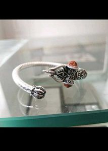 Silver Bracelet with Rudraksha
