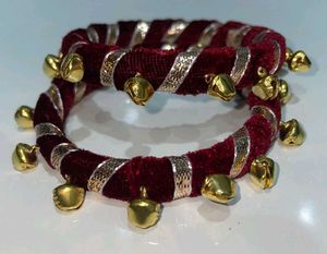 Red & Gold Jingle Bangles