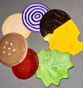 Handmade Burger Coasters 🍔