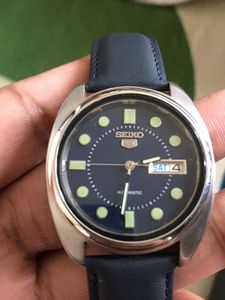 Seiko 5 Automatic Watch In Blue Dial