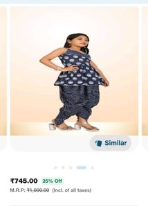 New girls kurti dhoti set