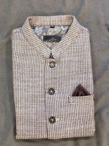 XXL - Black & White Nehru Jacket