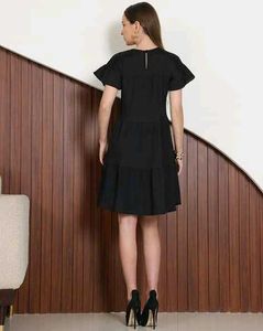 Chic Black Flared Dress