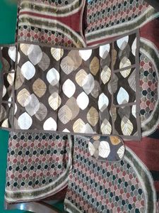 Silken Fridge Cover Wid 6Pockets &amp; DoorHandl Covr