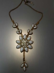 Vintage Flower Statement Necklace