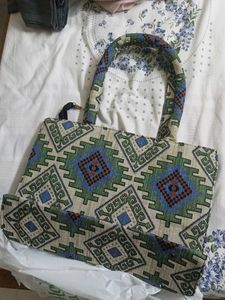 Women&#39;s Cotton Multicolor Tote Bag for Office