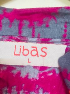 Wine Coloured High Collar Kurta From Libas