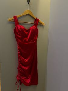 Red Satin Bodycon Mini Dress🔥