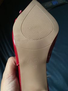 100% Zara Authentic Red Bow Heels
