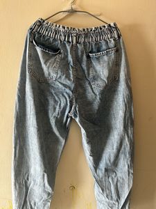 Branded Denim Jeans High Waist
