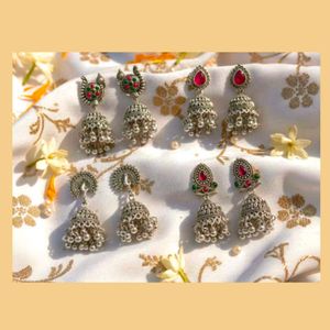 Oxidised Silver Earrings🪞✨