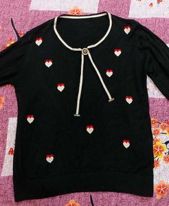 Heart Pattern Sweater