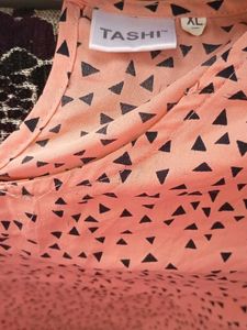 Peach Printed Top