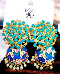 Enamel Jhumka Earrings