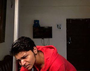 Red casual Jacket For street fashion