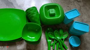 Green Colour Dinner Set