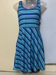 Pintrest Branded Striped Skater Dress