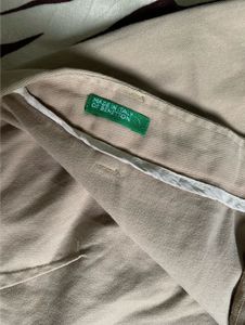 Beige Straight Leg Pants