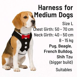 Dog Tuxedo Harness - Size L