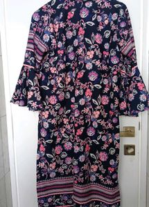 Floral Print Bell Sleeve Kurti