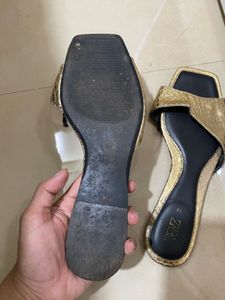 Zara Gold Slides