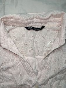 Zara Cropped Patterned Shirt