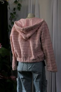 Pink Faux Fur Hooded Jacket