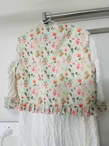Floral Embroidered Dress with Jacket
