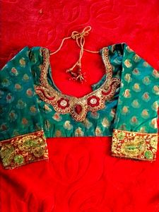 Teal Embellished Anarkali Dress