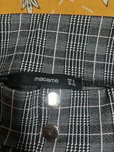 Plaid High-Waisted Trousers