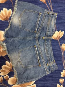 Denim Shorts Ripped Women Small