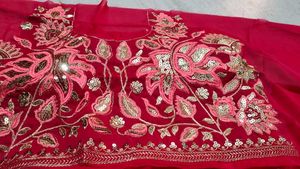 Premium Pure  Chiffon Work Saree