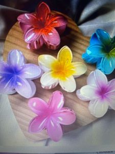 Flower Hair Claw Clips