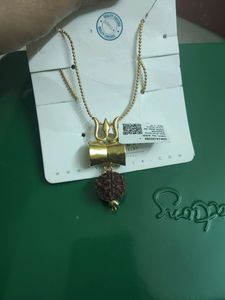 Trending Shiva Damru Rudraksha Pendent With Chain