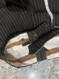 Black Stripe Suit With Free Top!!