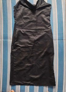 Sleek Black Slip Dress