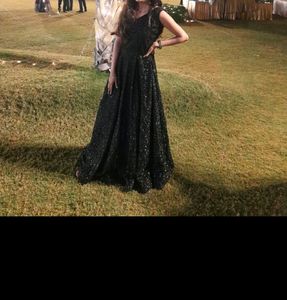 Party Wear Cocktail Black Gown Price Drop