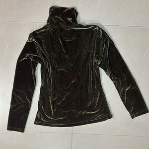 Velvet Tiger Print Turtleneck Top