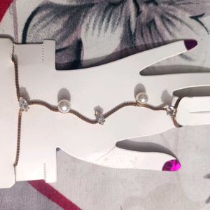 Pearl & Crystal Hand Chain Bracelet